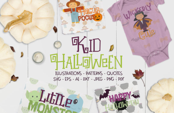 Download Kids Halloween Cut Files Pack Graphic - Kids Collection