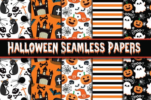 Download Happy Halloween Digital Paper Background - Premium Resources