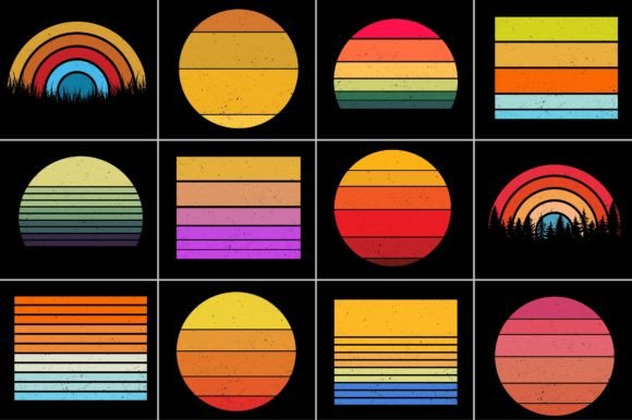 Download Retro Vintage Grunge Sunset Background - Retro Collection