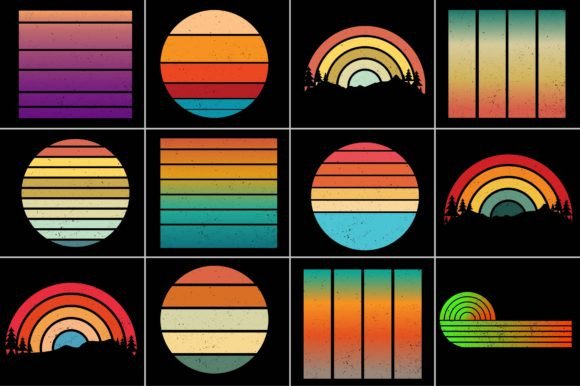 Download Retro Grunge Sunset Background - Retro Collection