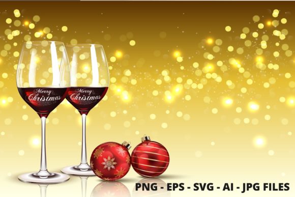 Download Christmas Wineglass Vector Illustrations - Premium Resources