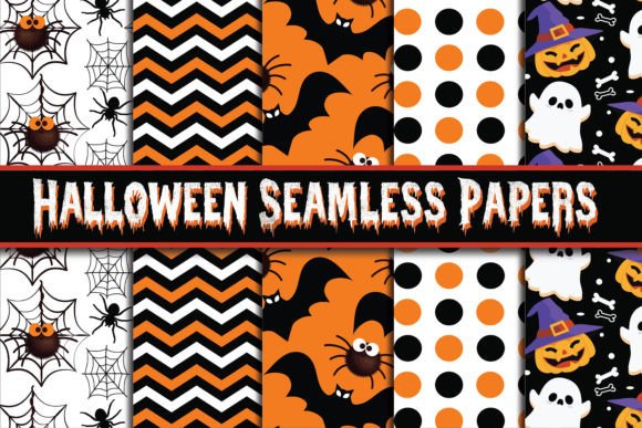 Download Happy Halloween Digital Paper Background - Premium Resources